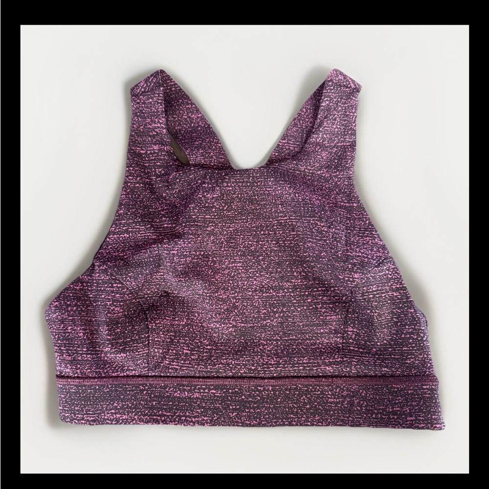 Lululemon Fast and Free Purple Sports Bra sz 8